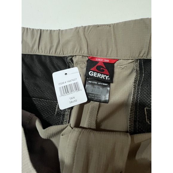Gerry Mens 38x30 Hiking Pants Ripstop Convertible Shorts Pockets Trails Walking - Picture 8 of 12